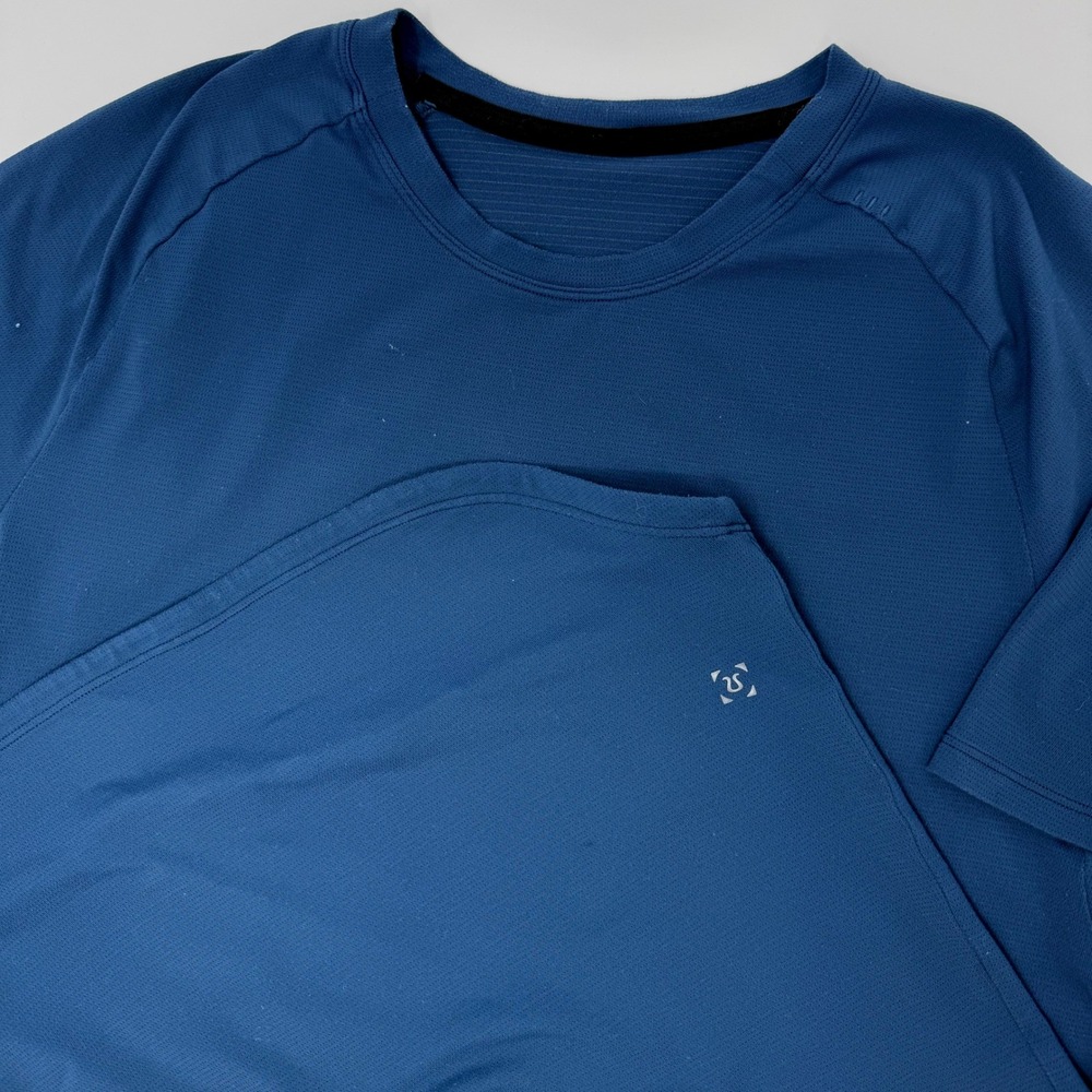 Lululemon Mens Metal Vent Tech Short‎ Sleeve Shirt Mesh Training Tee Small FLAW
